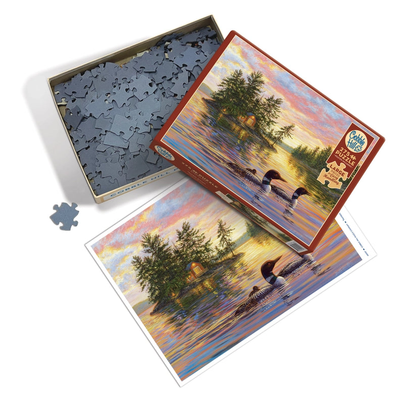Tranquil Evening 275pc Puzzle
box of puzzle pieces with image of puzzle on the side