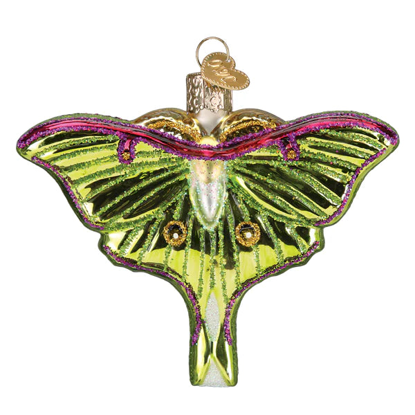 Luna Moth Ornament back