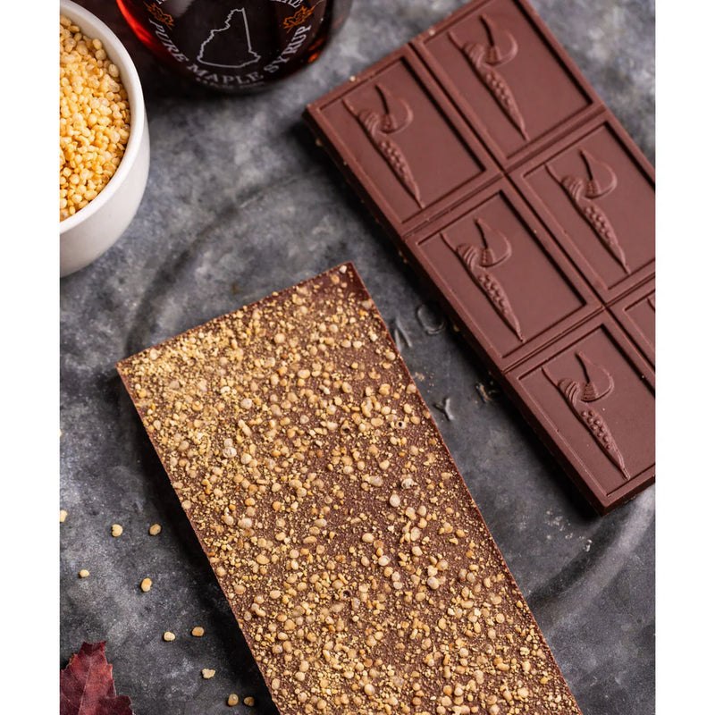 Maple Crunch milk chocolate bar by Loon Chocolate