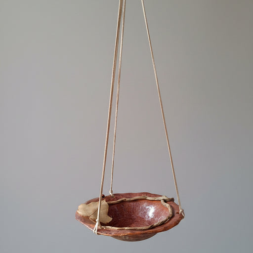 Hanging Bird Bath - Red Maple Leaf Bowl