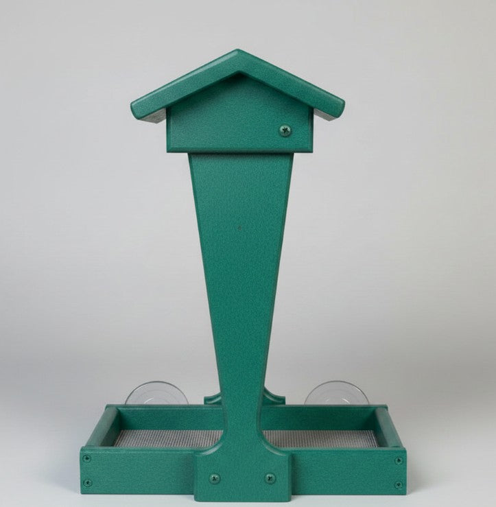 Melody Window Mount Recycled Feeder - Green - side view