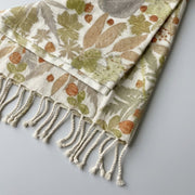 Merino Wool Shawl - NoDye/sumac/grevillea/scented geranium/Eucalyptus/Cranes bill/Smoke Bush/ Baptista