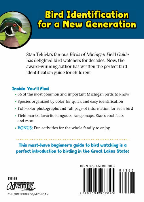 The Kids' Guide To Birds Of Michigan back cover