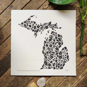 Falling for Michigan Linocut Print
