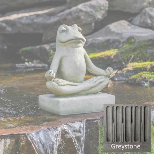 Mini Zen Frog Stone Statuette - Greystone