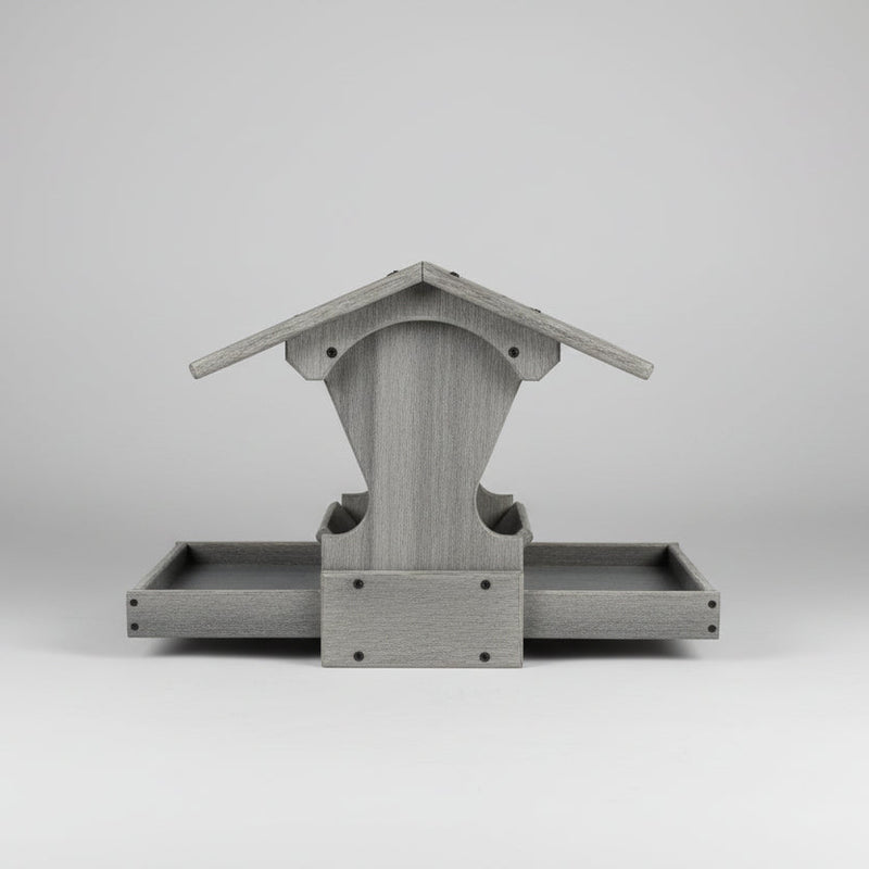 Mini Magnet Post Mount Recycled Feeder - marble gray