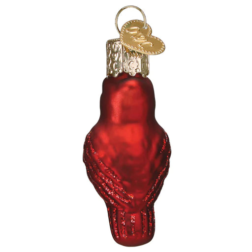 Mini Red Cardinal Ornament back