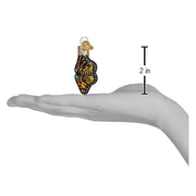 Mini Monarch Butterfly Ornament to scale