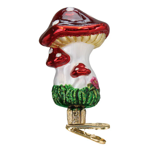 Mushroom Clip On Ornament