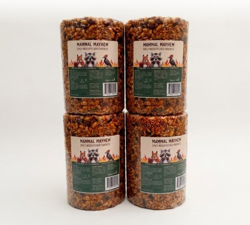 Mammal Mayhem Spicy Woodpecker Favorite - Large Seed Cylinder 5.5 lbs - 4 Pack
