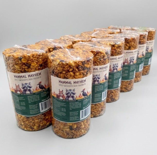 Mammal Mayhem Spicy Woodpecker Favorite - Seed Cylinder 2.5 lbs - 12 Pack