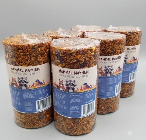 Mammal Mayhem Spicy Bugs, Nuts, & Berries - Seed Cylinder 2 lbs - 6 Pack