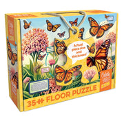 floor puzzle with monarchs and milkweed