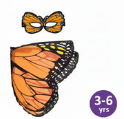 Orange Monarch Butterfly Wings + Mask
3-6 years old