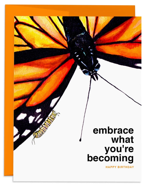 Monarch Butterfly Birthday Card - front of card