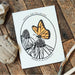 Monarch on Echinacea Linocut Card