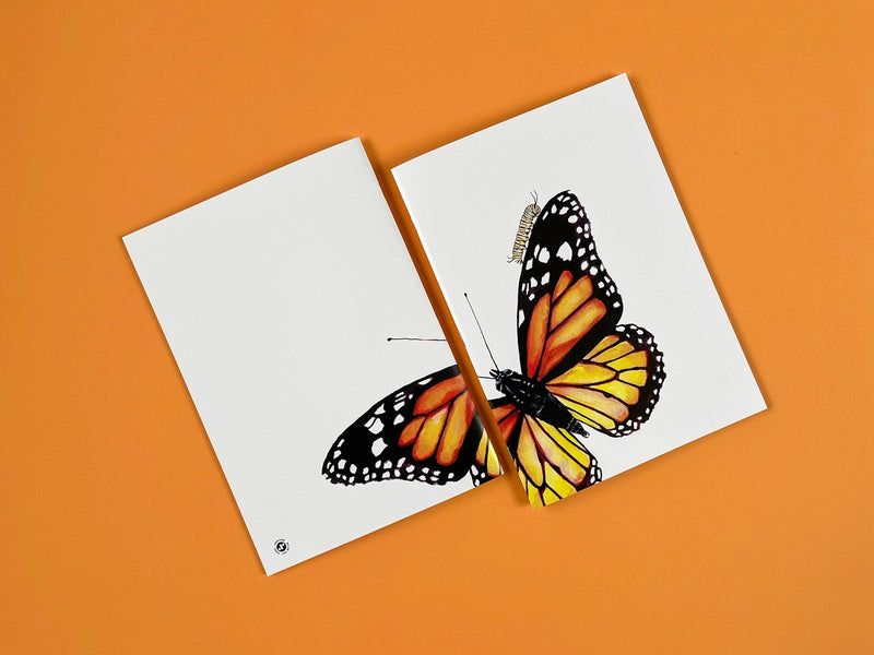 Monarch Blank Notebook/Sketchbook - front and back covers