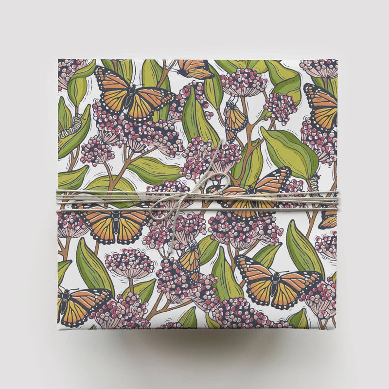 Monarch + Milkweed Gift Wrap