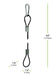 Mosaic Birds Easy Hook Hanging Steel Cable with dimensions 