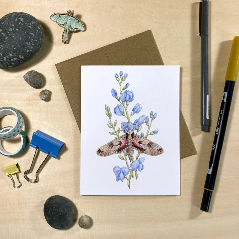 Moths & Wildflowers Recycled Notecards - Set of 6