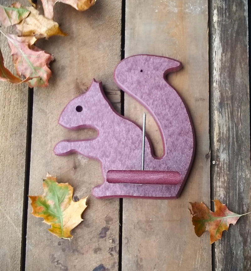 Mr. Squirrel Recycled Feeder - Cherry wood
