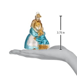 Mrs. Rabbit And Peter Ornament for scale
