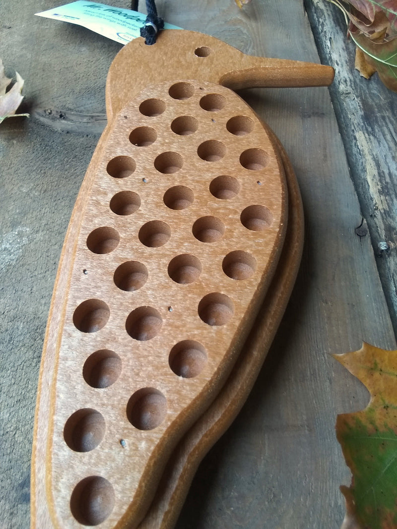 Mr. Woodpecker Recycled Feeder - details
Tan