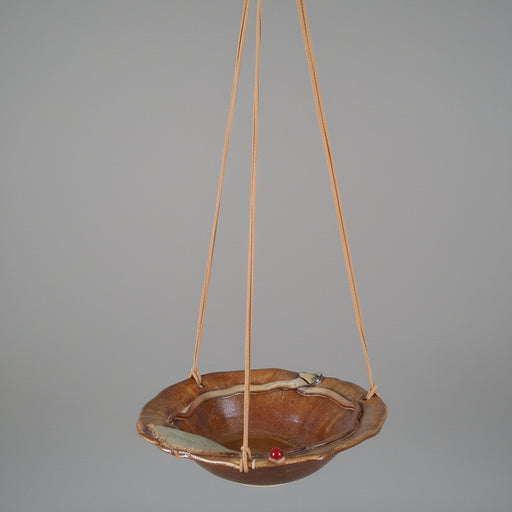 Hanging Bird Bath - Musclewood Leaf Bowl