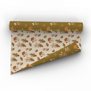 Copy of Recyclable Gift Wrap / Wrapping PapRecyclable Gift Wrap / Double-Sided Wrapping Paper: Mushrooms (Green & Cream)er: Mushrooms (Green & Cream)