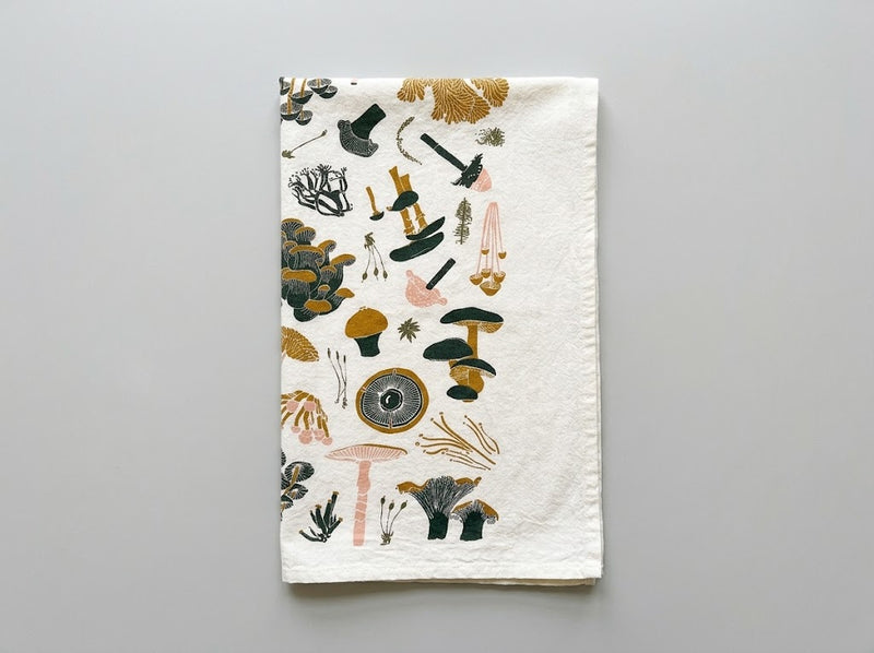 mushroom and moss towel