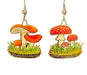 Mushroom Earrings - Mycorrhizal Fungi