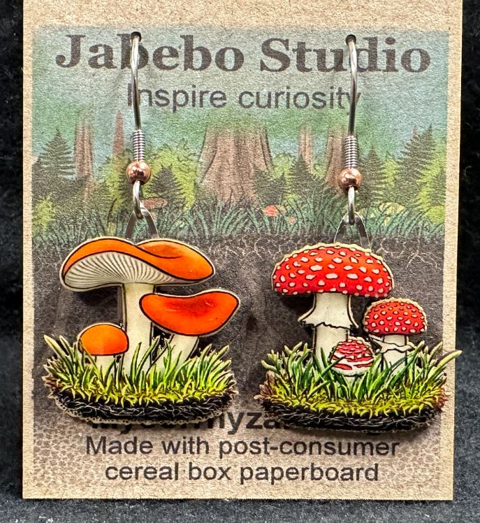 Mushroom Earrings - Mycorrhizal Fungi