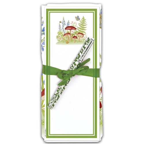 Flour Sack Towel & Magnetic Note Pad Set - Mushroom