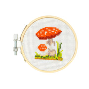 Mini Cross Stitch Embroidery Kit - Mushroom
finished product