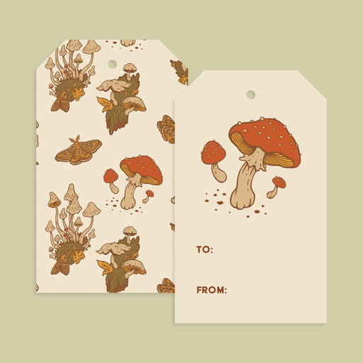 Gift Tag Set of 8: Mushrooms