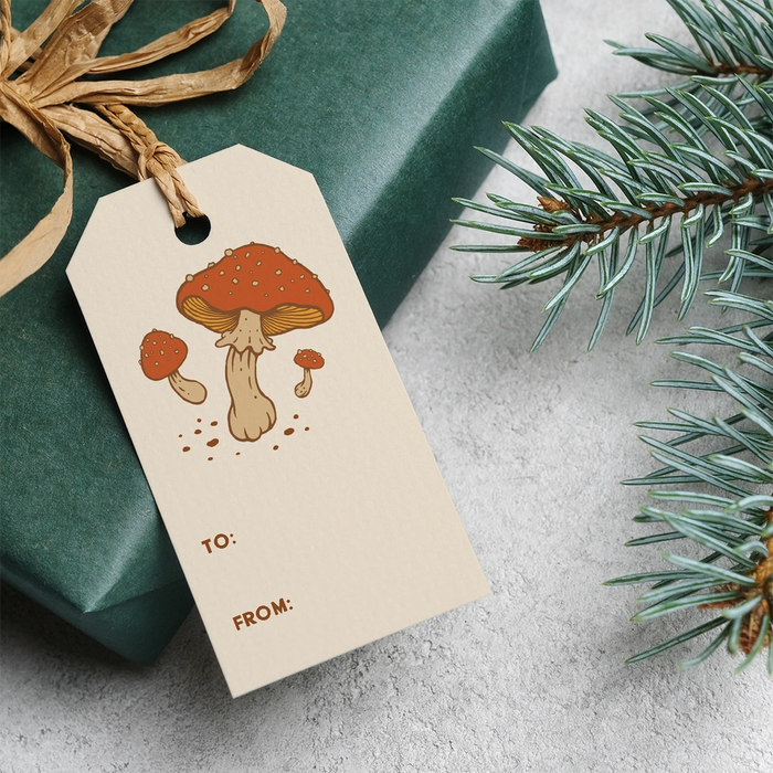 Gift Tag Set of 8: Mushrooms