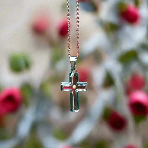 Mustard Seed Cross Necklace
