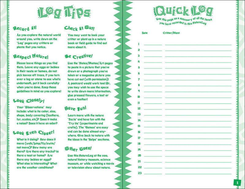 Nature Log - Kids