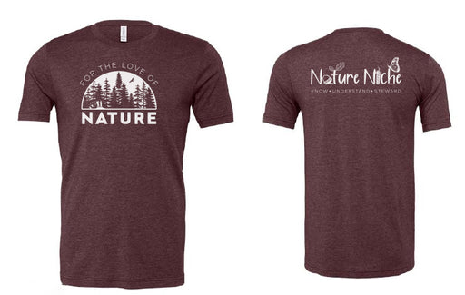 t-shirt in heather maroon