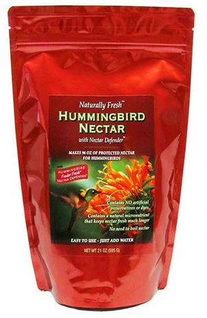 Hummingbird Feeder Station Bundle - Naturally Fresh Hummingbird Nectar with Nectar Defender