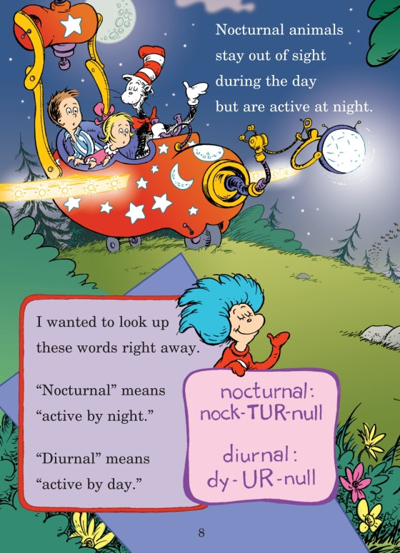 Dr. Suess: Out of Sight Till Tonight! All About Nocturnal Animals - illustration with text