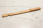 Handmade Flat Wooden Spurtle - notched side for hot pans or the oven rack