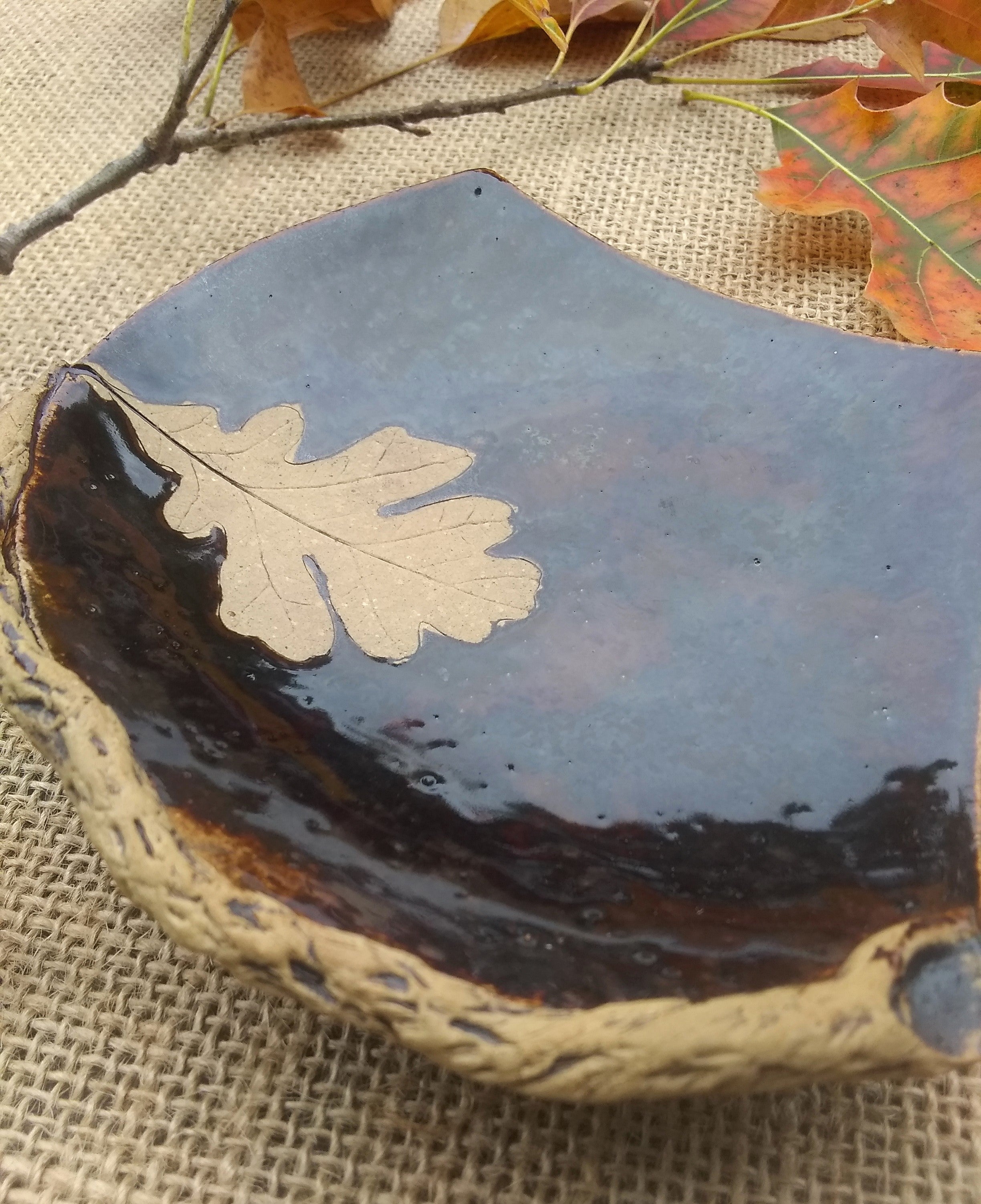 Stoneware Spoon Rest - White Oak