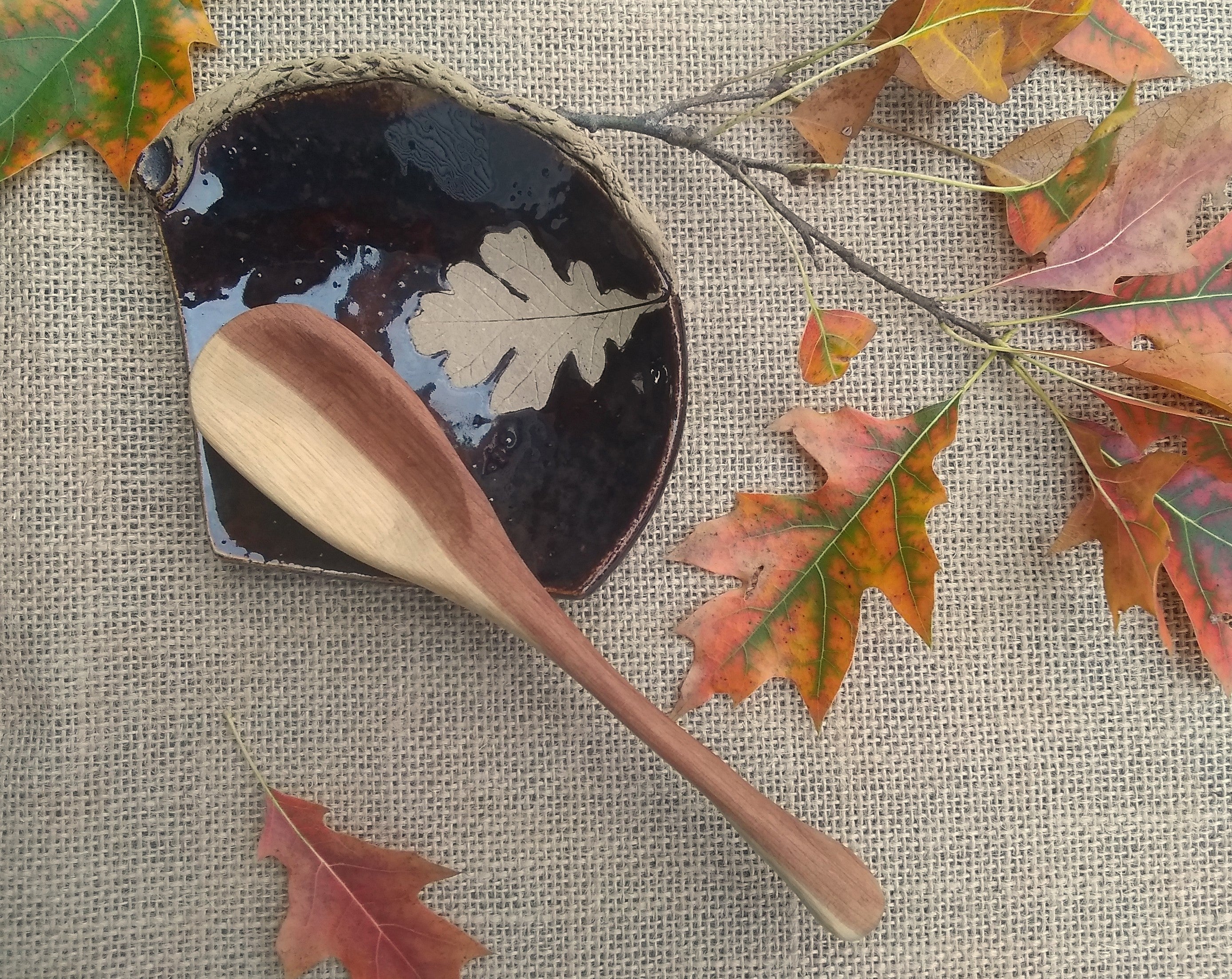 Stoneware Spoon Rest - White Oak - Thumbnail 2