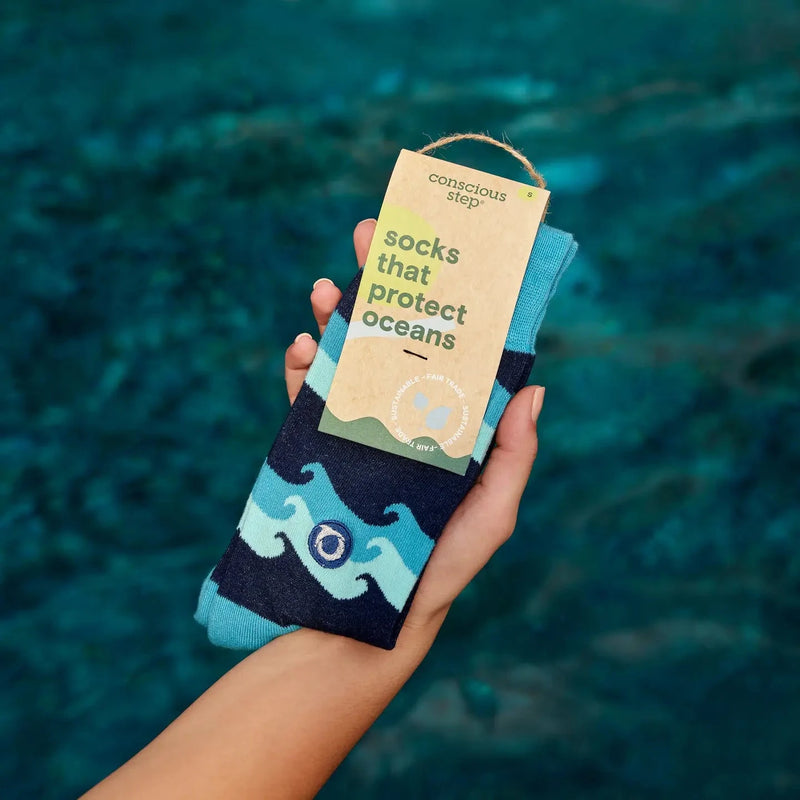 Adult Socks That Protect Oceans (Rolling Waves)