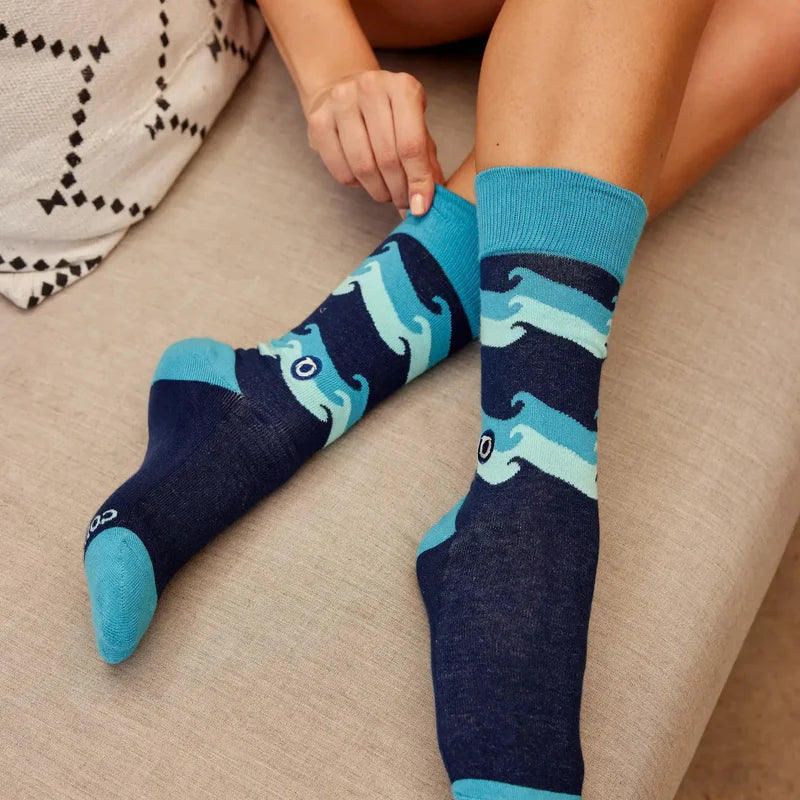 Day at the Beach Bundle socks with ocean waves