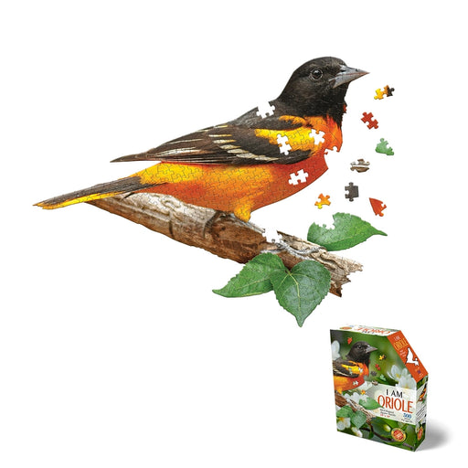 puzzle of a Baltimore oriole perched on a branch