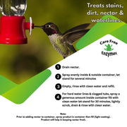 hummingbird feeder cleaner
directions on use