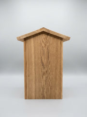 Screech Owl Nesting Box -  Western Red Cedar 
back of nesting box