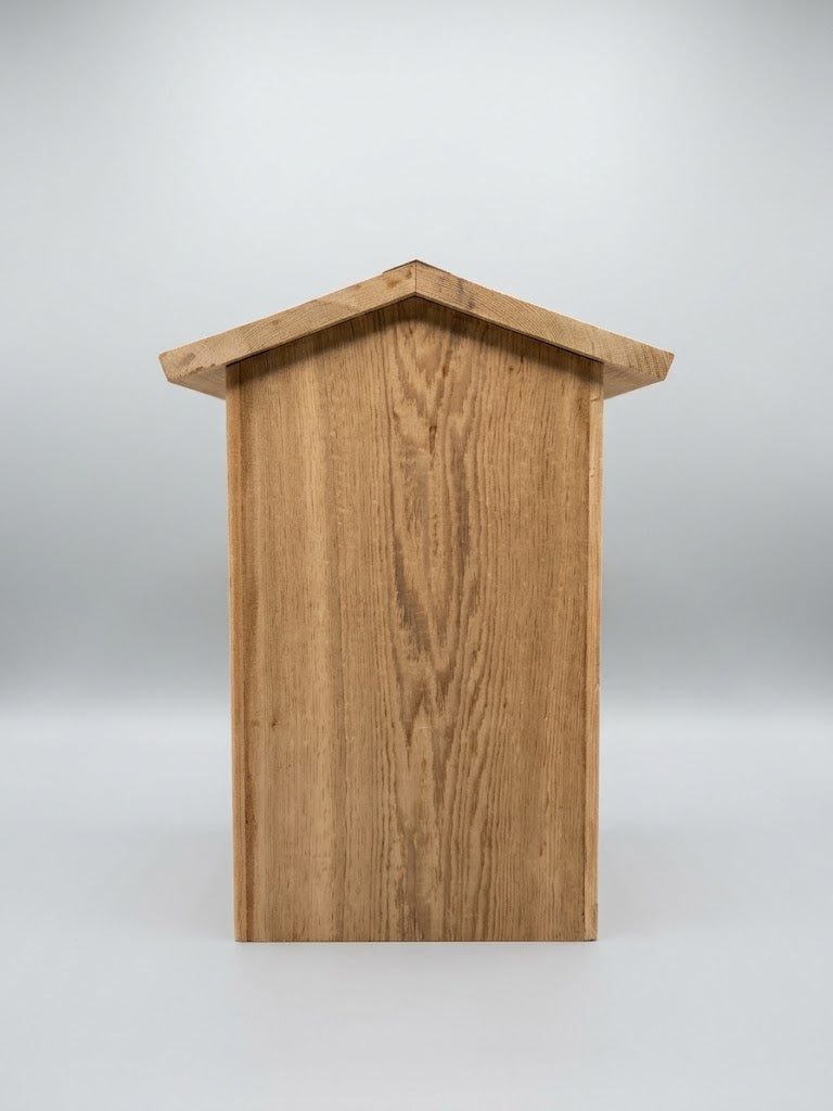 Screech Owl Nesting Box -  Western Red Cedar 
back of nesting box